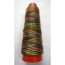DARK MULTI COLOR - 175+ Yards Viscose Rayon Art Silk Thread Yarn - Shaded Embroidery Crochet Knitting Lace Trim Jewelry